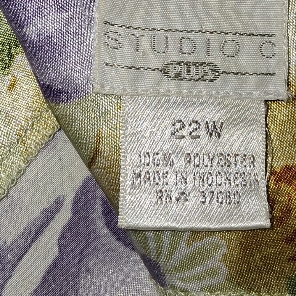 Floral Sheer Green and Purple Dress - Picture 11 of 14
